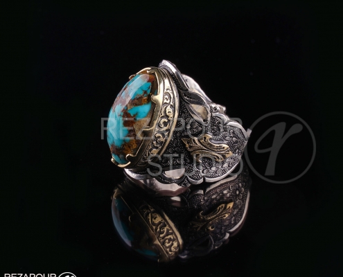 عکاسی تبلیغاتی از انگشتر فیروزه