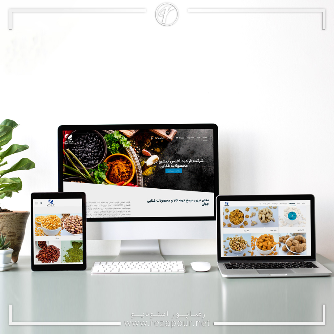 طراحی سایت مواد غذایی
