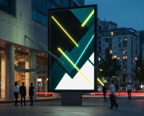 تاثیر طراحی گرافیک حرفه‌ای در تبلیغات محیطی