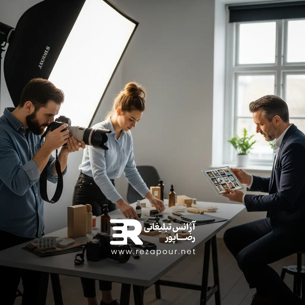 فرایند یک پروژه عکاسی محصول و صنعتی با آژانس تبلیغاتی رضاپور