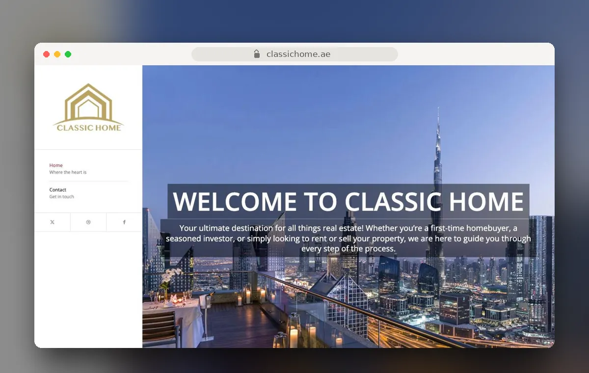 طراحی سایت Classic Home