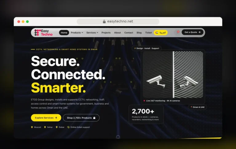 نمونه کار طراحی سایت Easy Techno