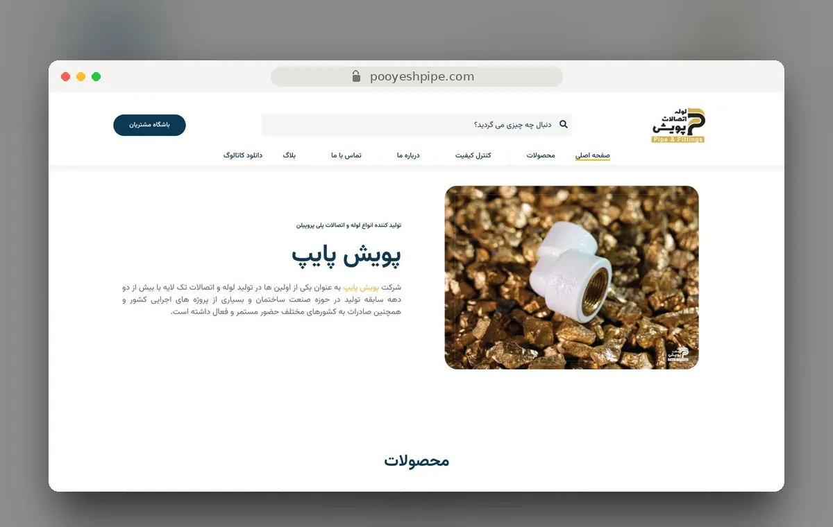 طراحی سایت پویش پایپ